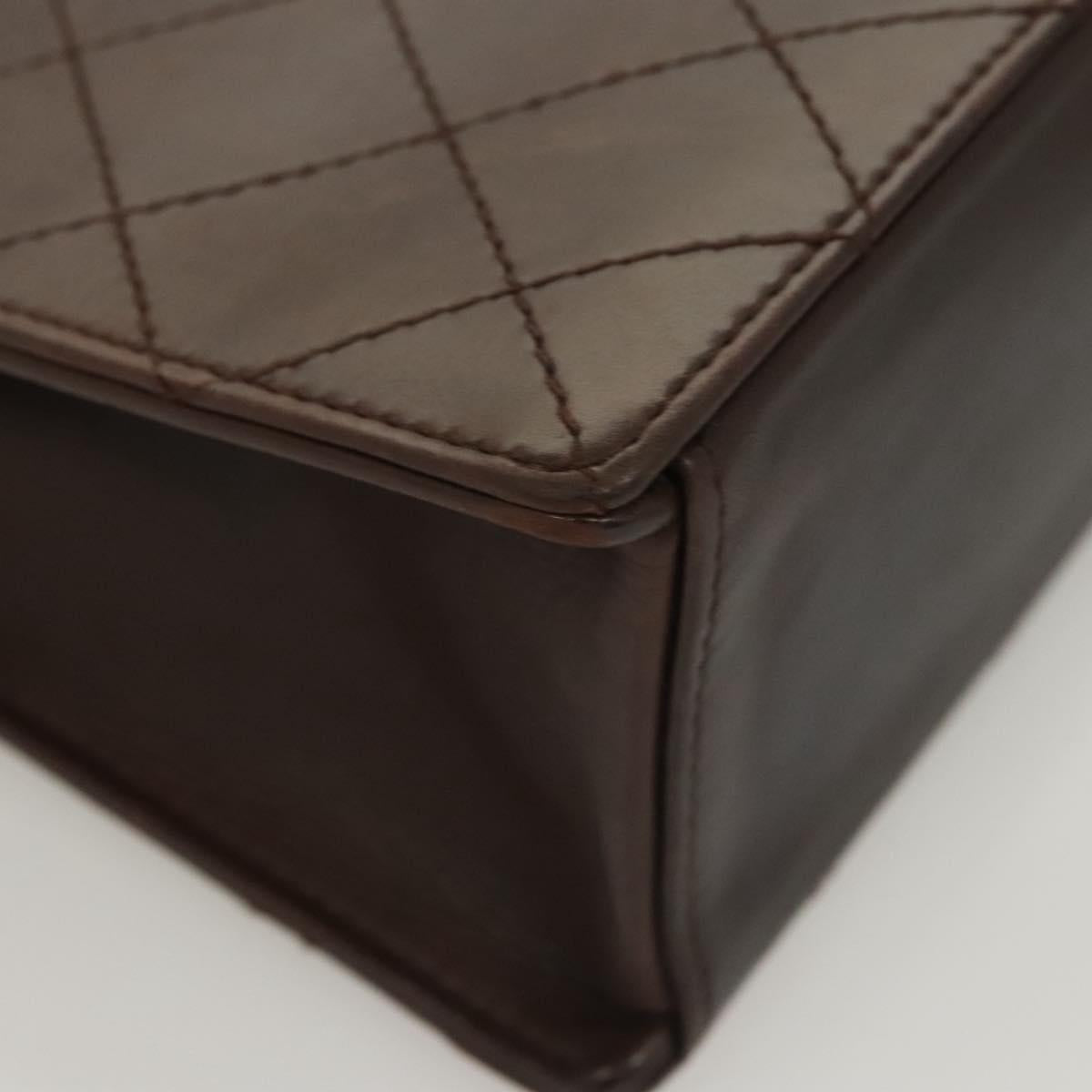 Chanel Coco Mark, Brown, Leather, handbag