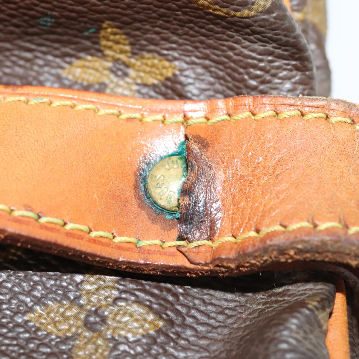 Louis Vuitton Saumur 35, Brown, Canvas, shoulder