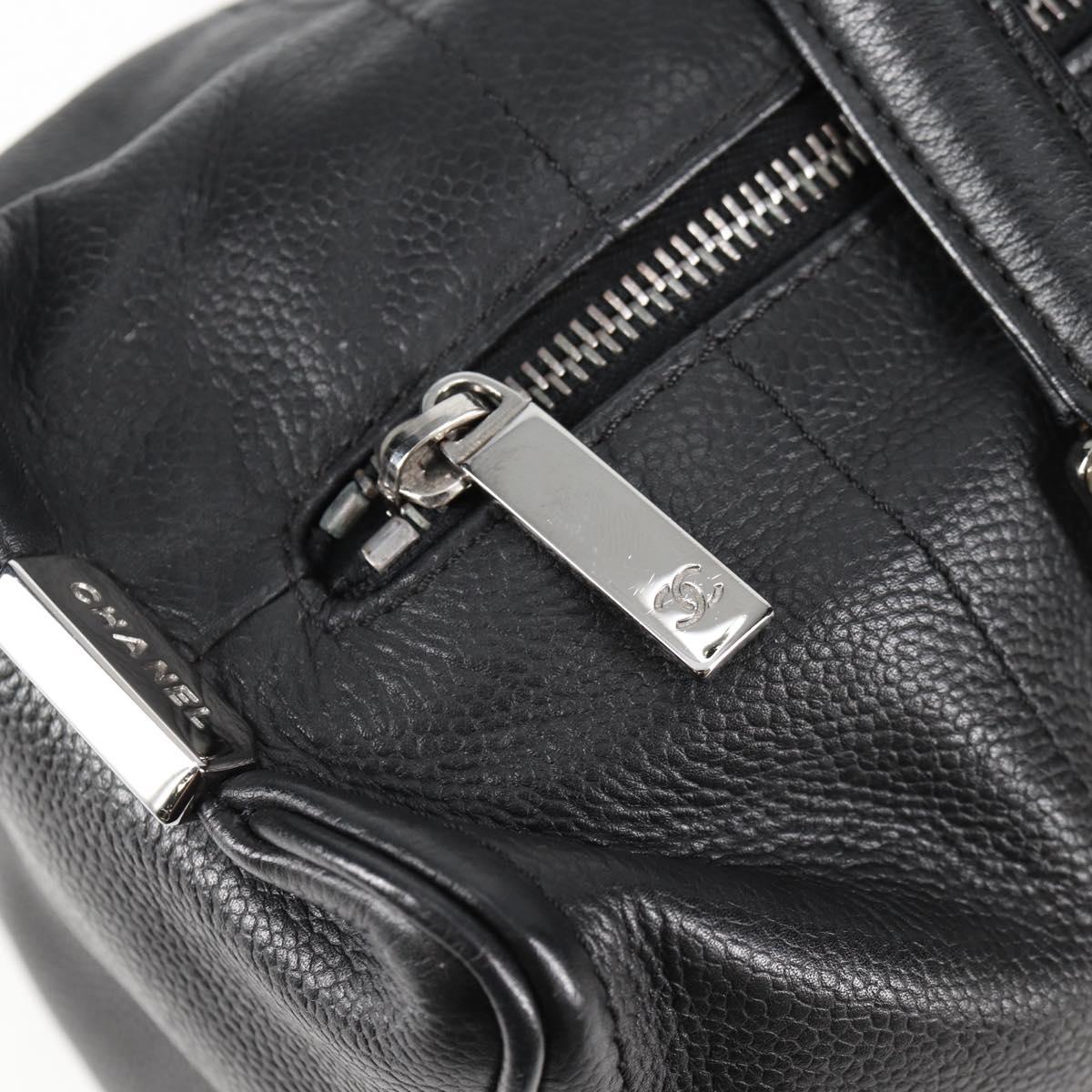 Chanel Chocolate bar, Black, Leather, handbag