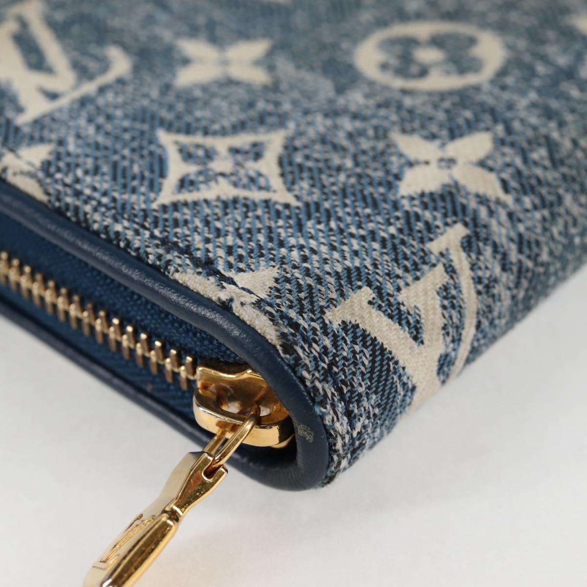 Louis Vuitton Zippy, Blue, Denim - Jeans, wallet