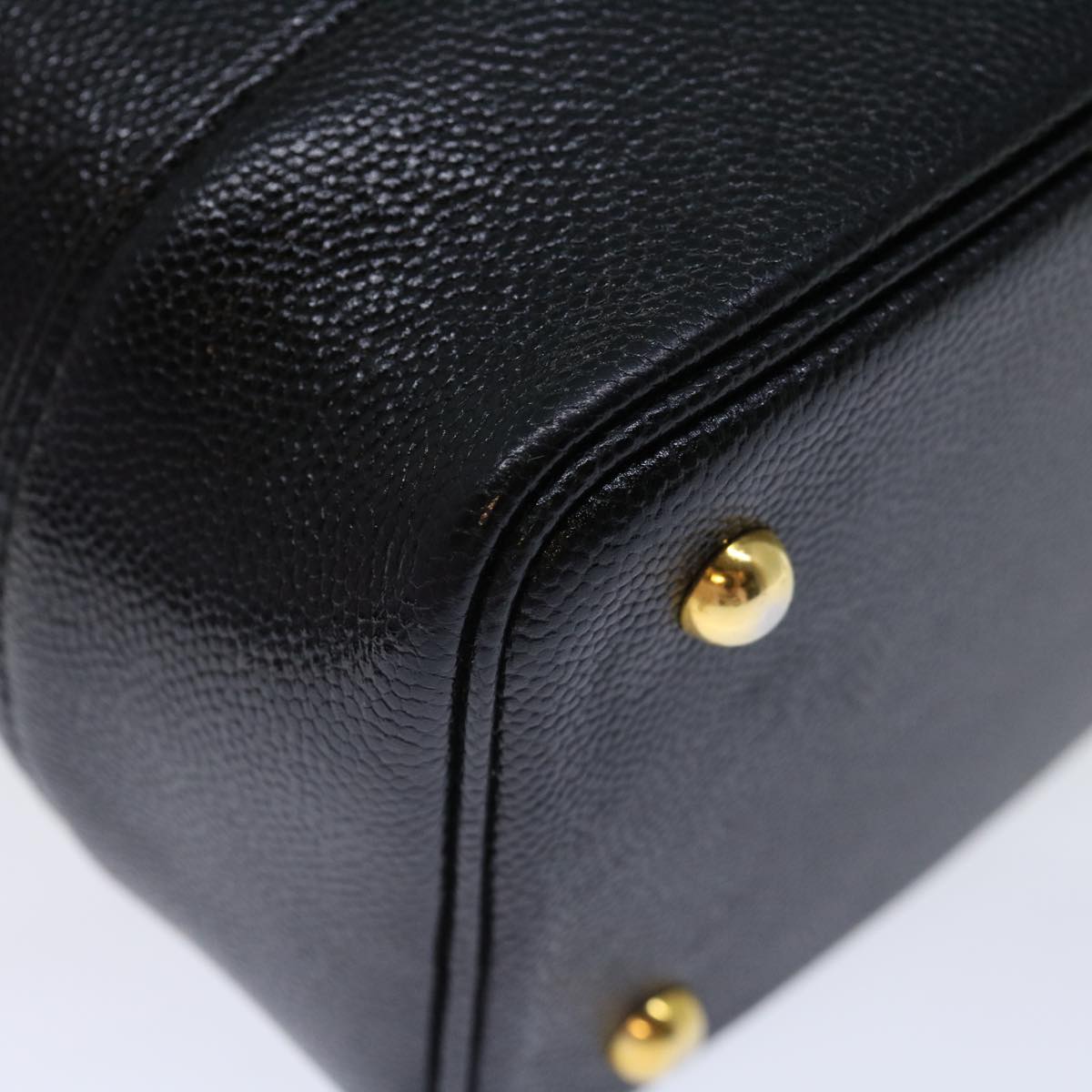 Versace Vanity, Black, Leather, handbag