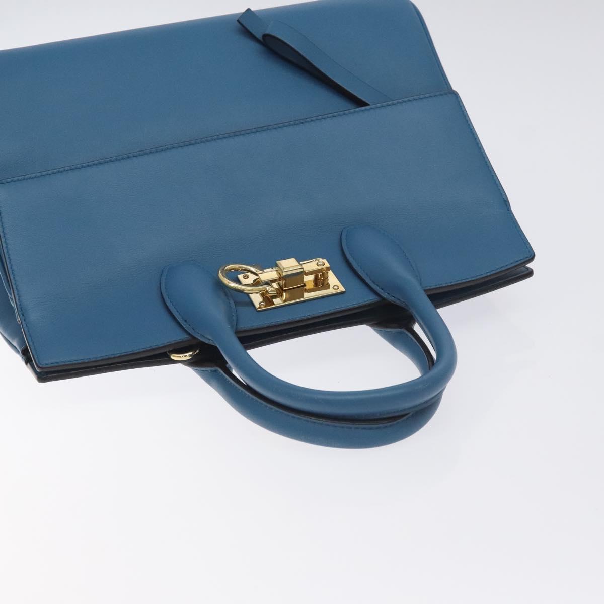 Salvatore Ferragamo Studio, Blue, Leather, handbag