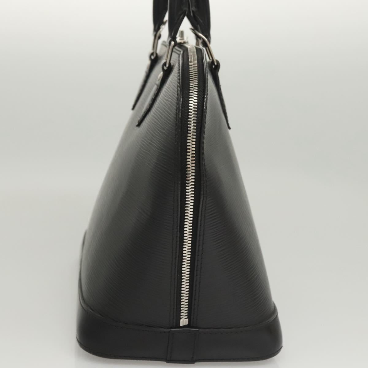 Louis Vuitton Alma, Black, Leather, handbag