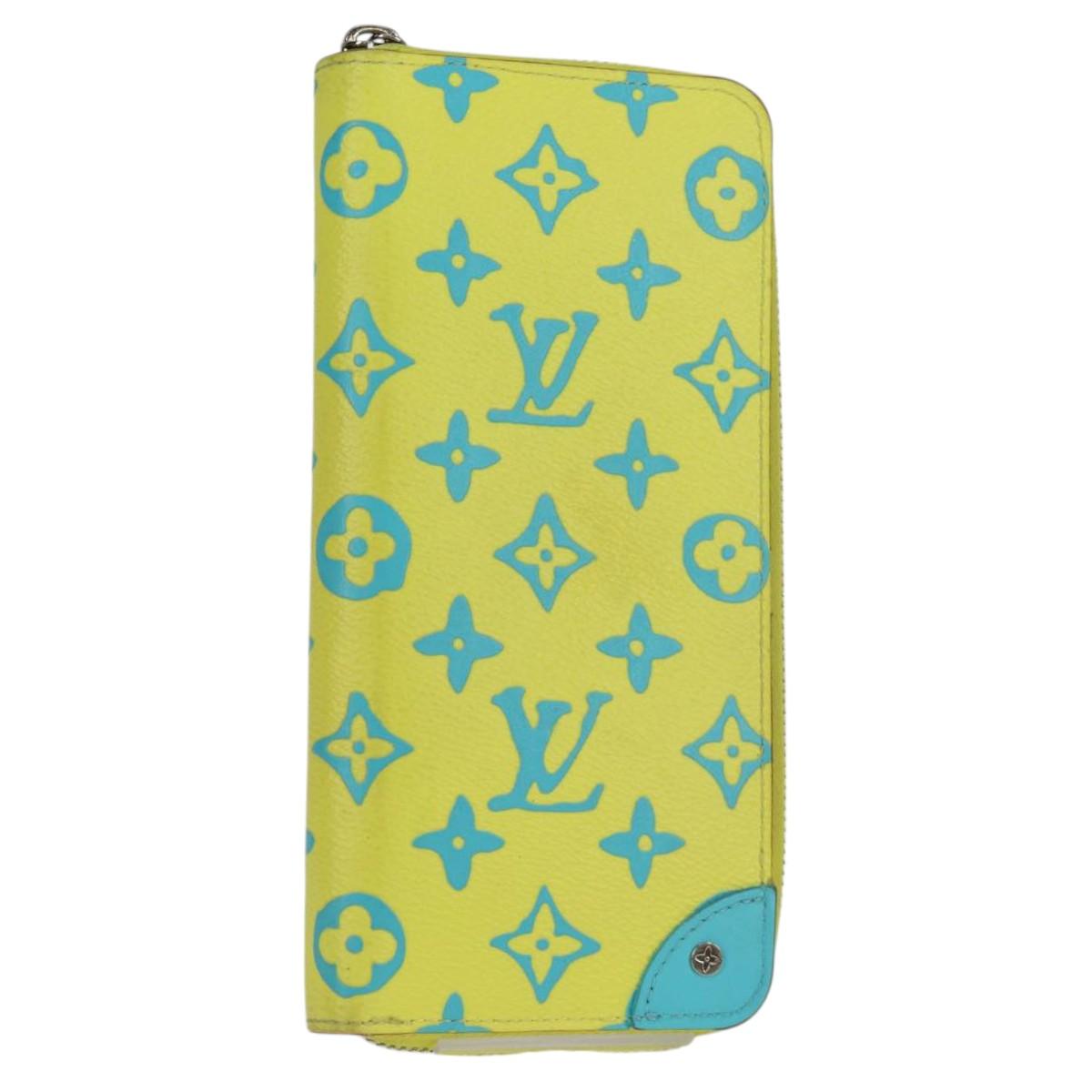 Louis Vuitton Zippy Wallet Vertical, Yellow, Canvas, wallet