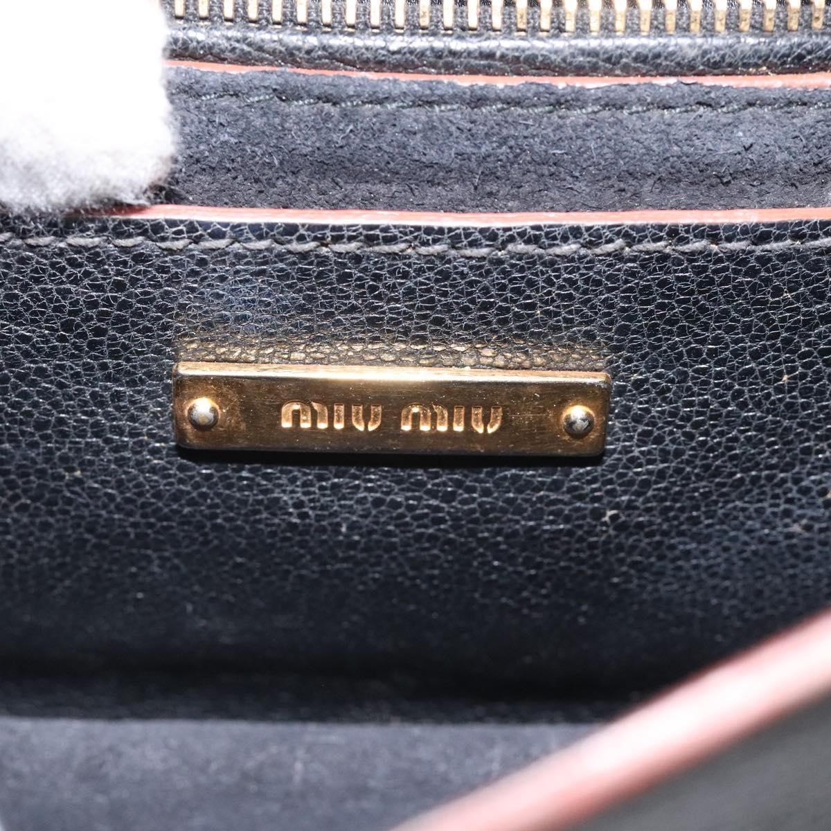 Miu Miu Madras, Black, Leather, shoulder
