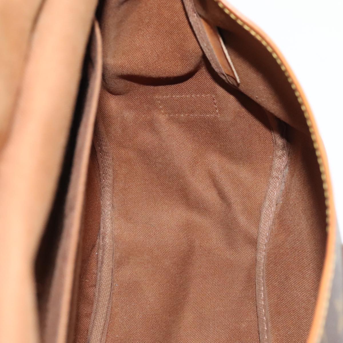 Louis Vuitton Saumur 35, Brown, Canvas, shoulder