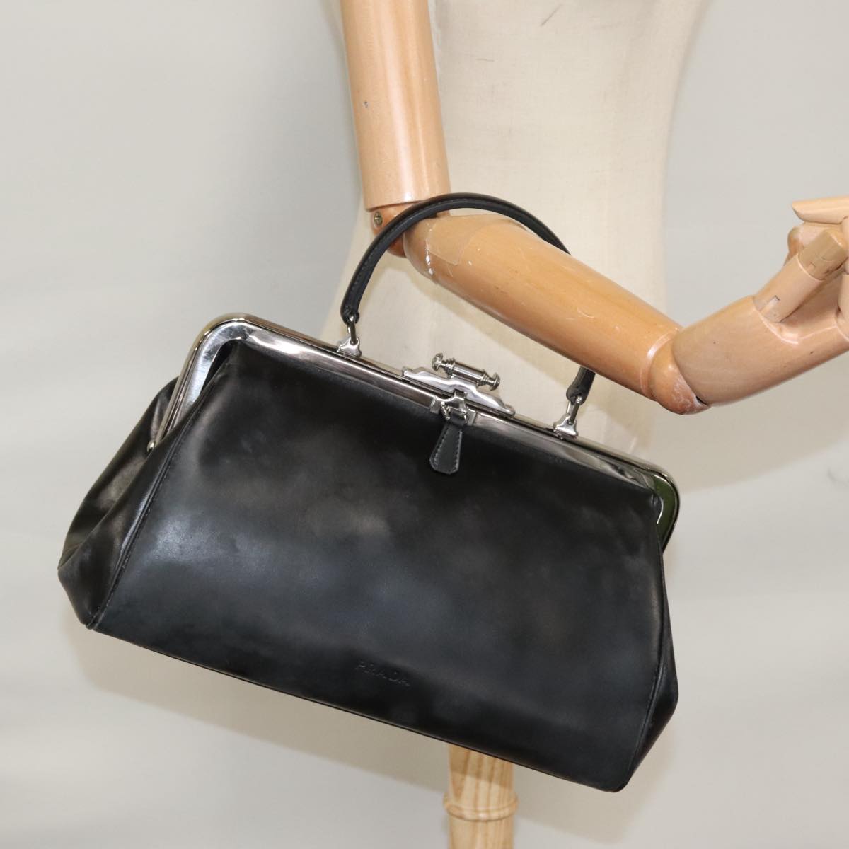 Prada Flame, Black, Leather, handbag