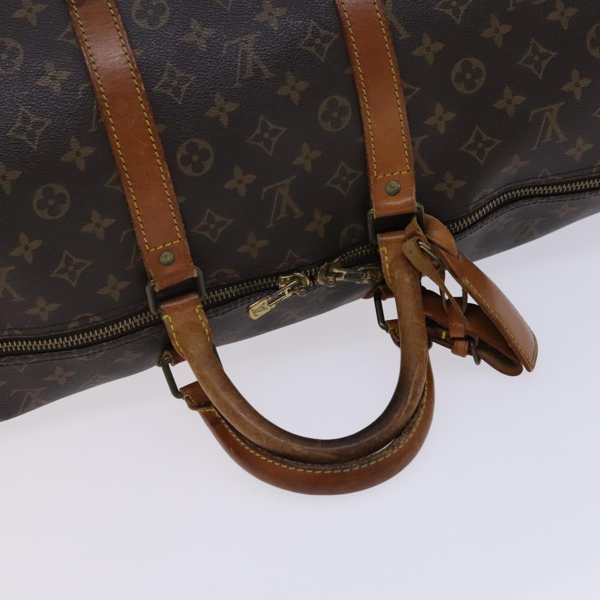 Louis Vuitton Keepall 55, Brown, Canvas, travel