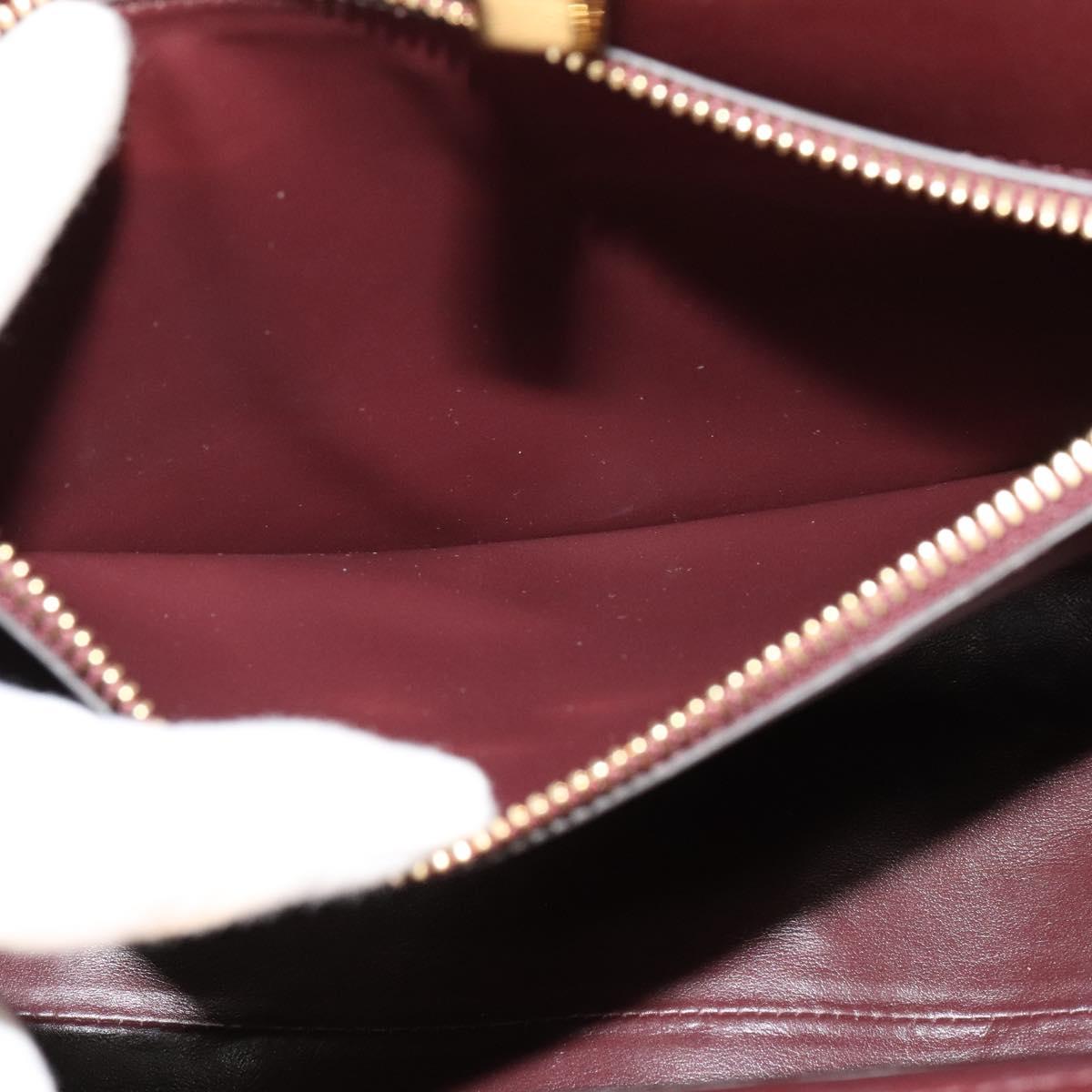 Salvatore Ferragamo Studio, Burgundy, Leather, handbag