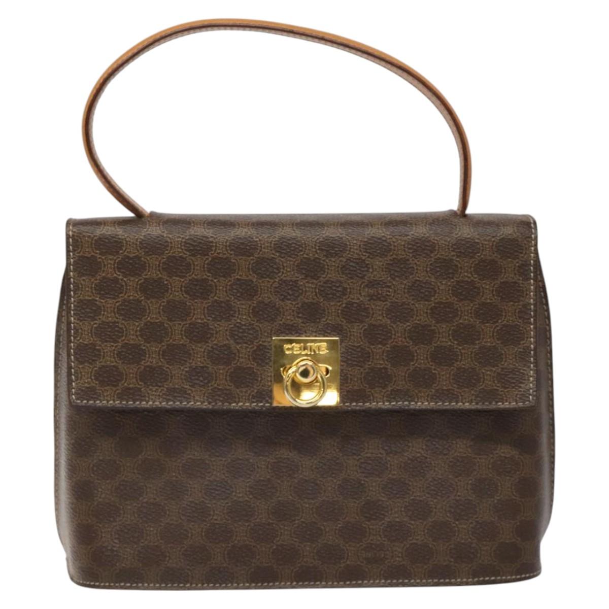 Céline Macadam, Brown, Canvas, handbag