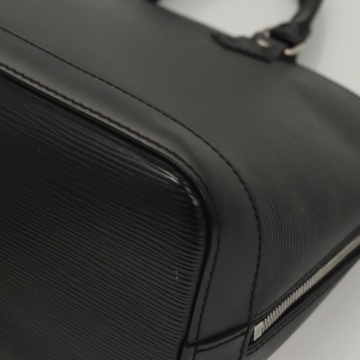 Louis Vuitton Alma, Black, Leather, handbag