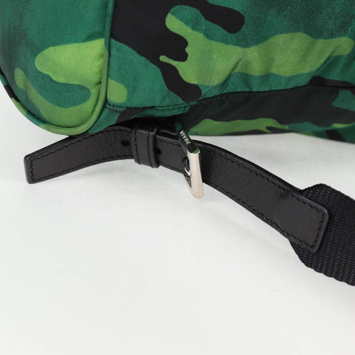 Prada, Green, NYLON, backpack