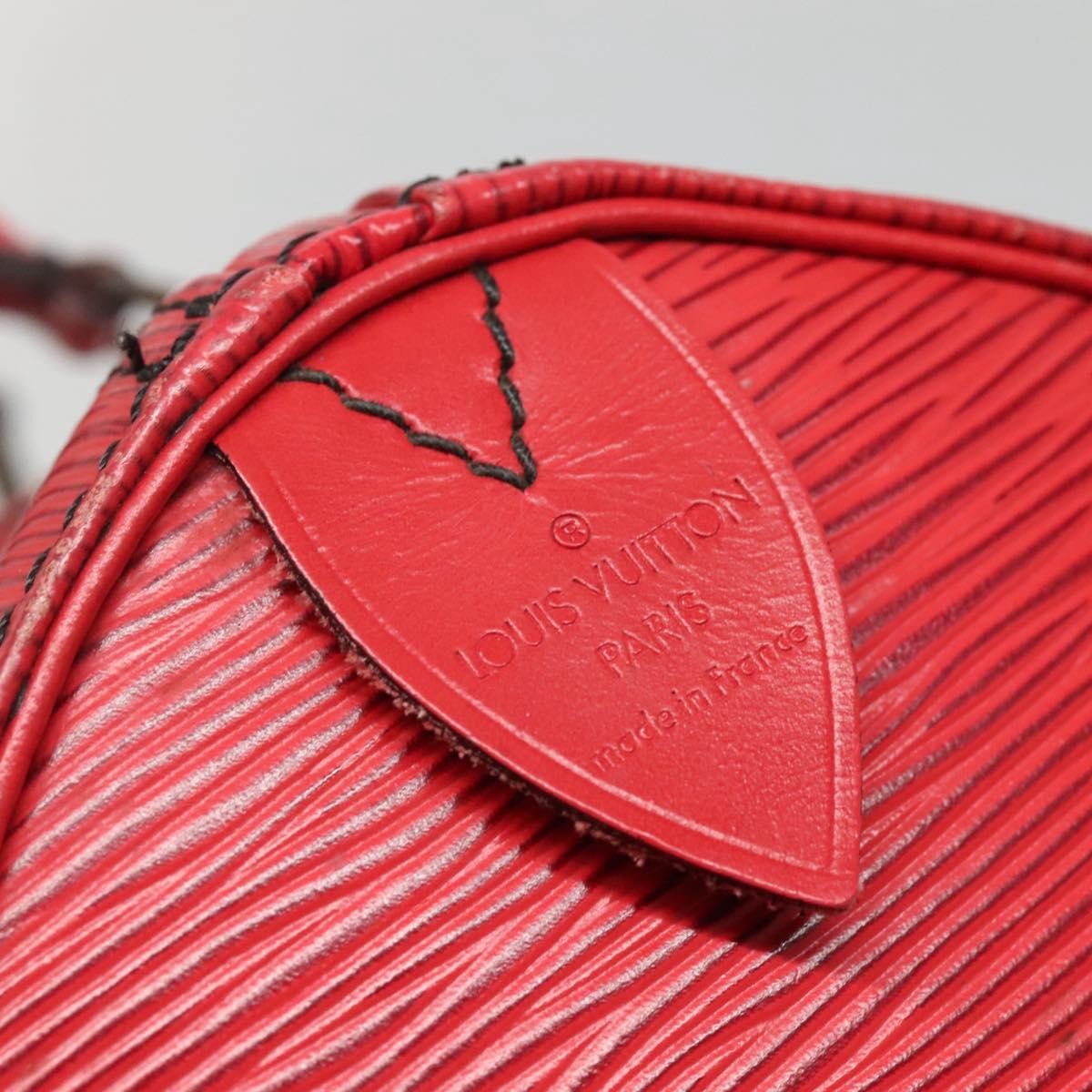 Louis Vuitton Speedy 30, Red, Leather, handbag