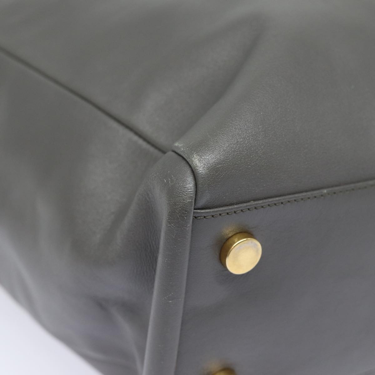 Saint Laurent Reversible, Grey, Leather, tote