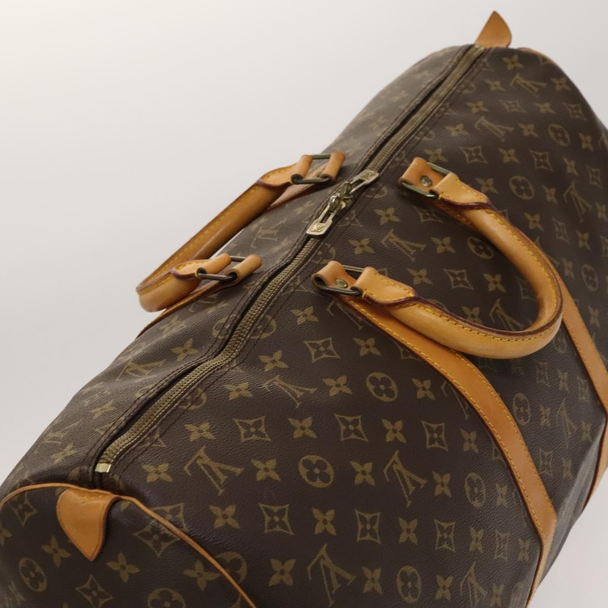 Louis Vuitton Keepall 55, Brown, Canvas, travel