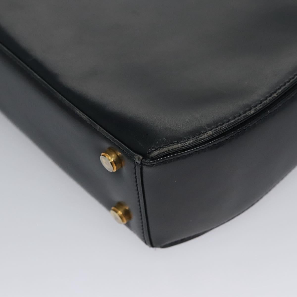 Salvatore Ferragamo Gancini, Black, Leather, handbag