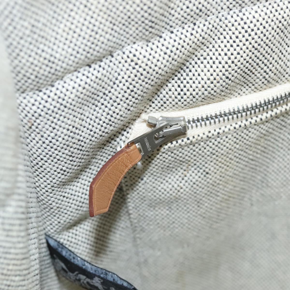 Hermès Fourre tout, Grey, Canvas, handbag