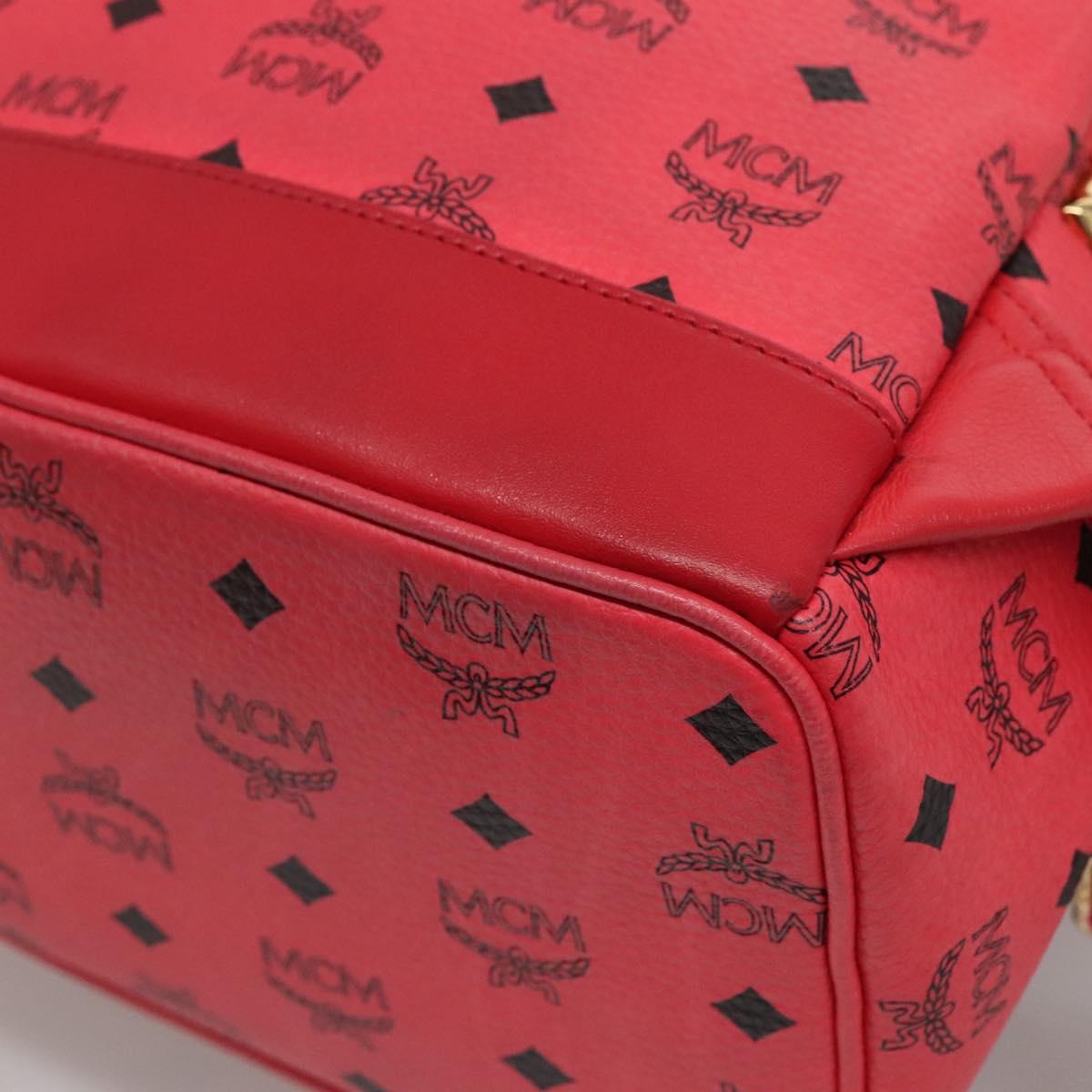 MCM Stark Visetos, Pink, Canvas, backpack