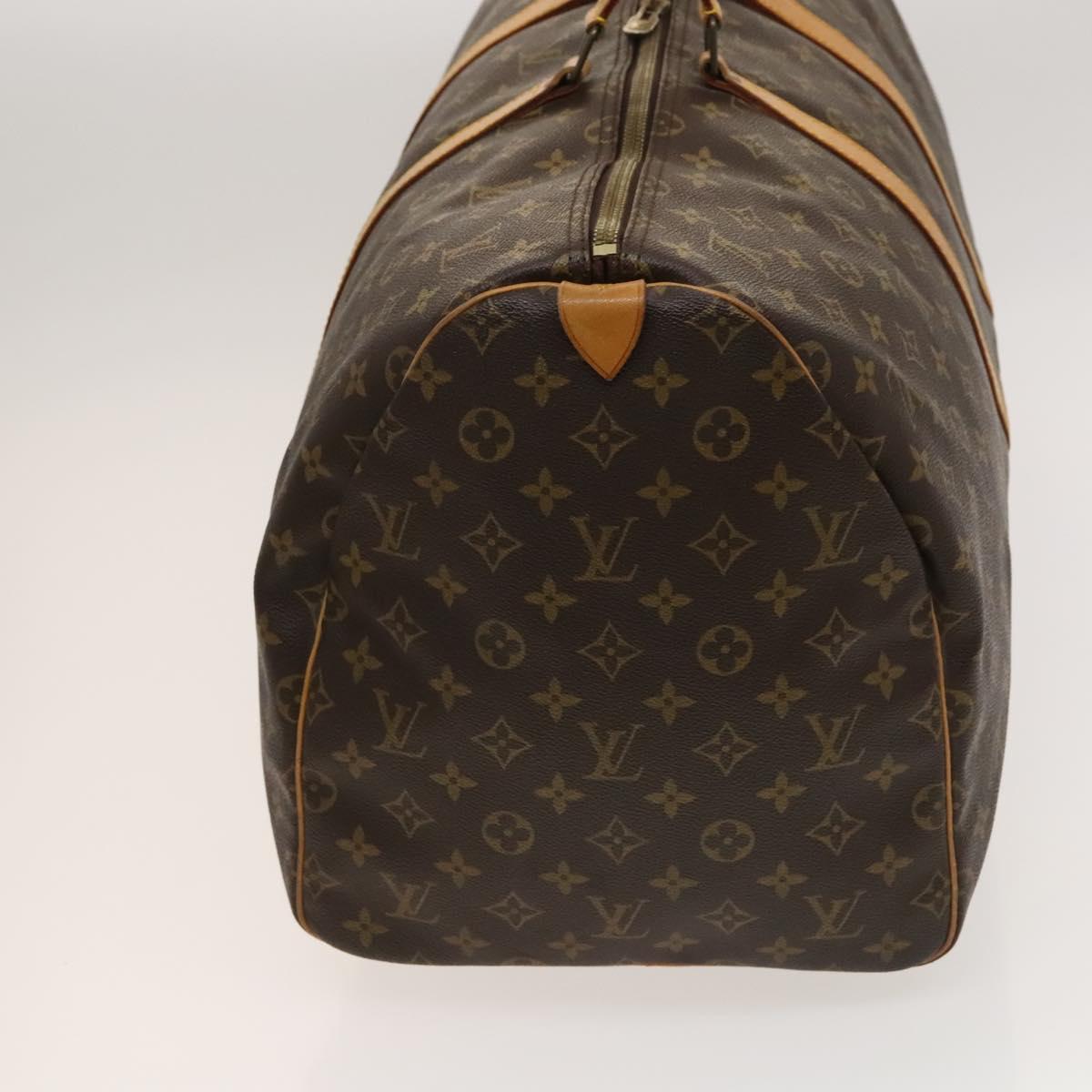 Louis Vuitton Keepall 55, Brown, Canvas, travel