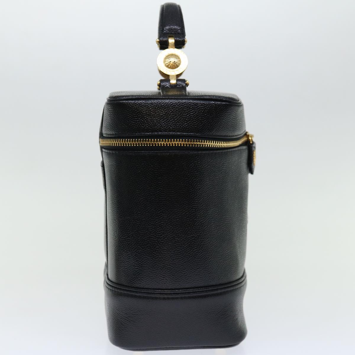 Versace Vanity, Black, Leather, handbag