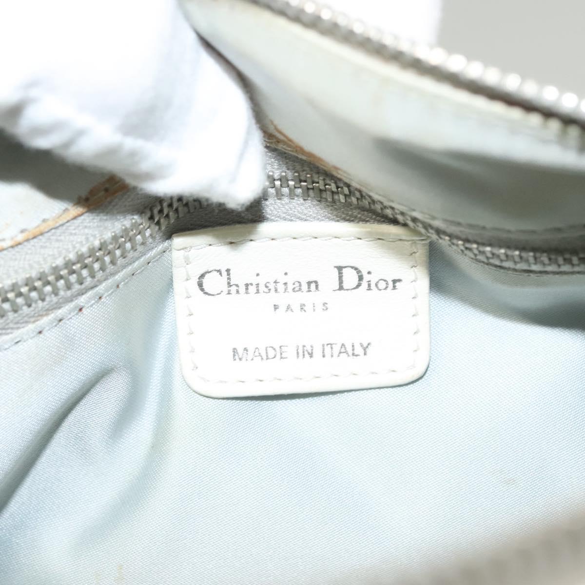 Dior Romantique, White, "CANVAS, LEATHER", handbag