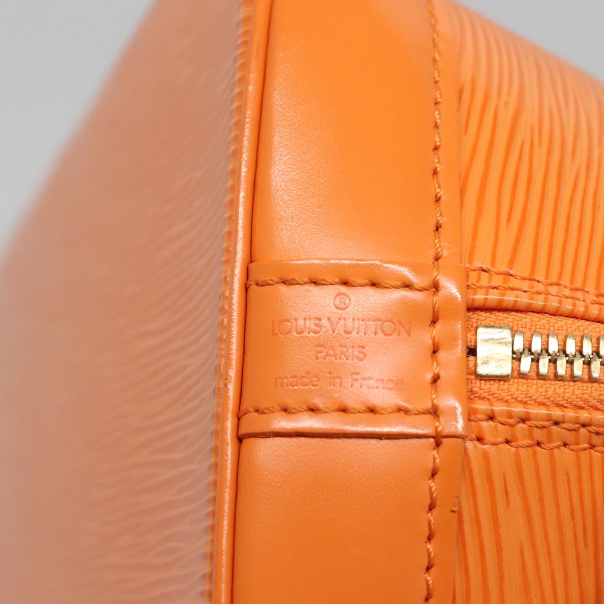 Louis Vuitton Alma, Orange, Leather, handbag