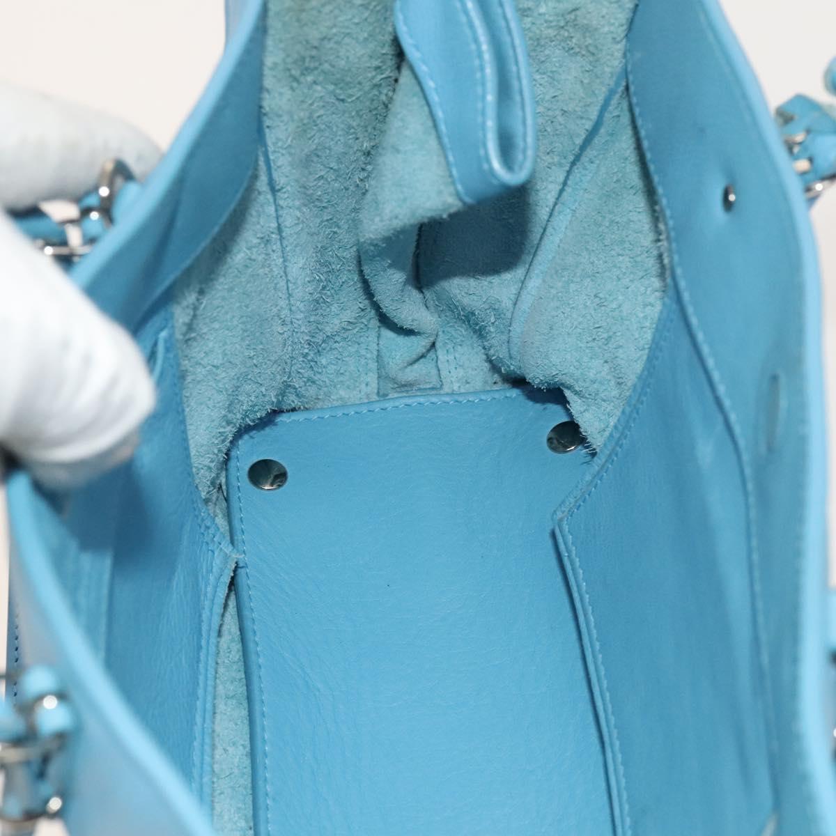Balenciaga Papier, Blue, Leather, handbag