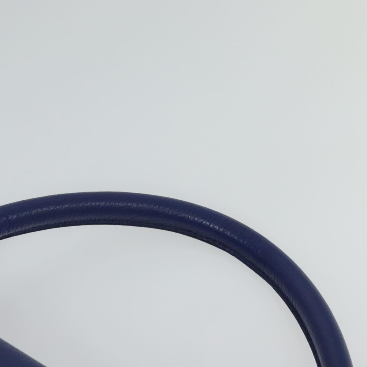 Céline Trapèze, Blue, Leather, handbag