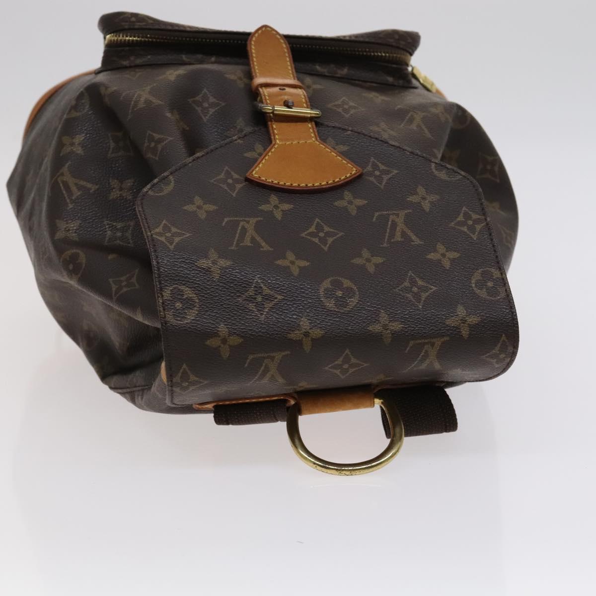 Louis Vuitton Montsouris, Brown, Canvas, backpack