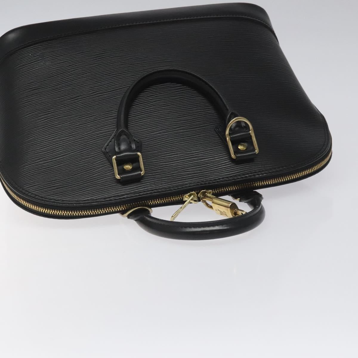 Louis Vuitton Alma, Black, Leather, handbag