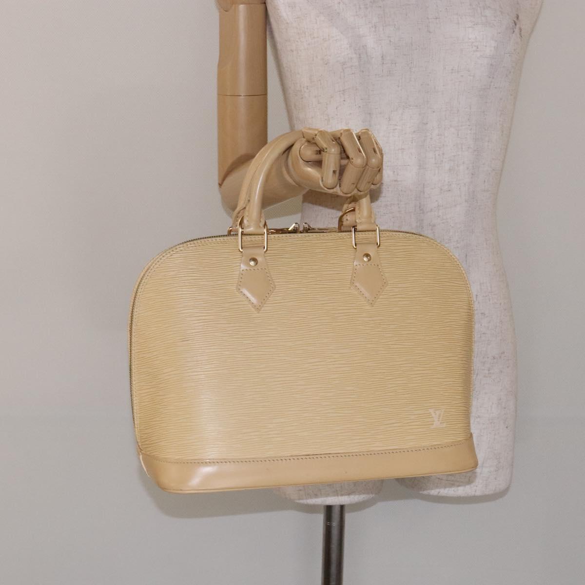 Louis Vuitton Alma, Beige, Leather, handbag