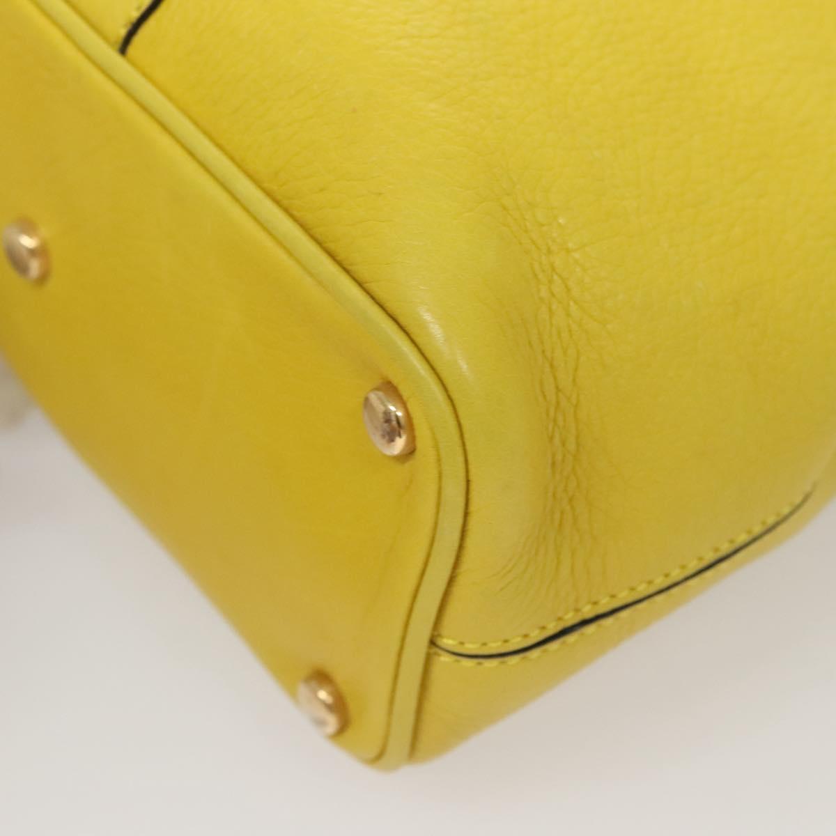 Céline, Yellow, Leather, shoulder