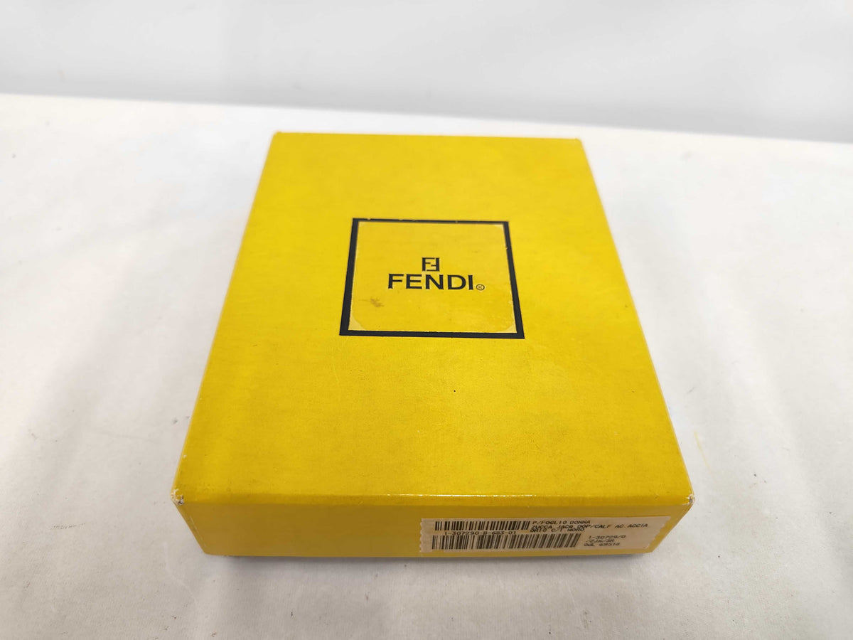 Fendi Trifold Flap Zucca Canvas, Brown, Canvas, Wallet