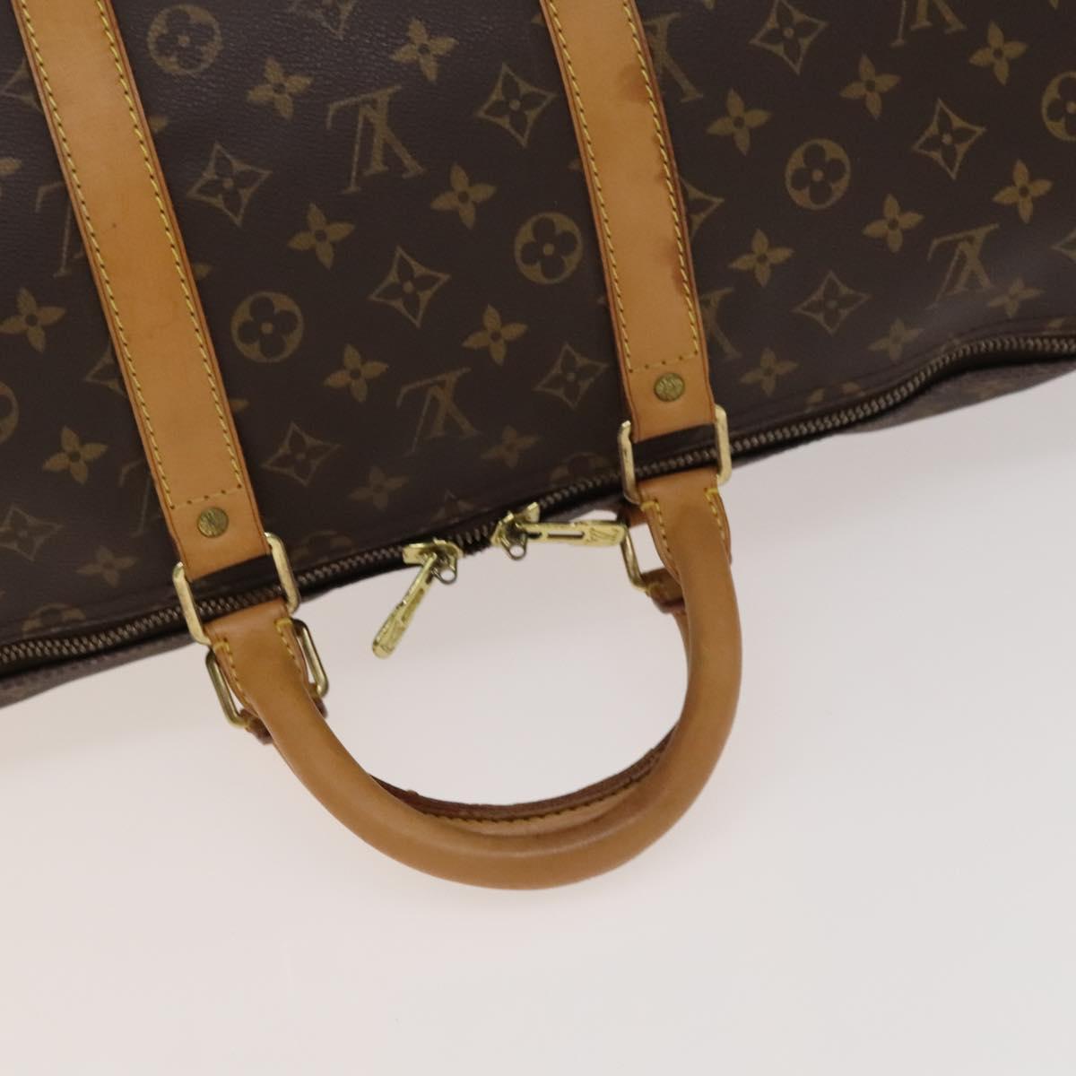 Louis Vuitton Keepall 55, Brown, Canvas, travel