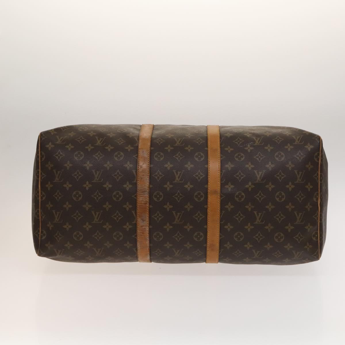 Louis Vuitton Keepall 55, Brown, Canvas, travel