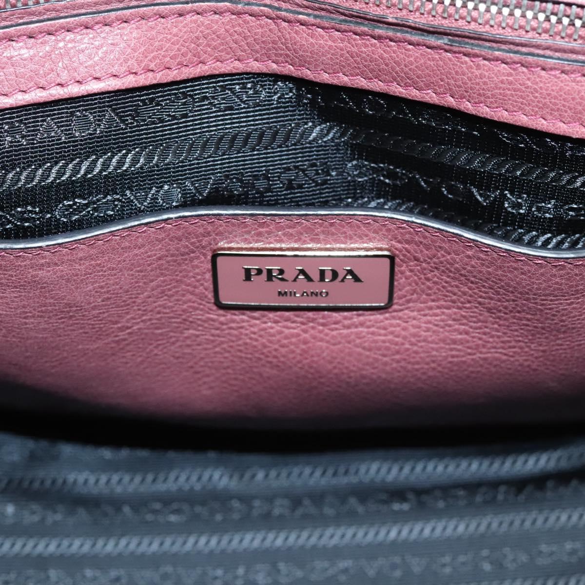 Prada Twin Pocket, Burgundy, Leather, handbag