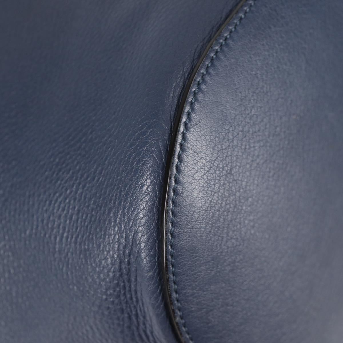 Gucci Bamboo, Blue, Leather, handbag