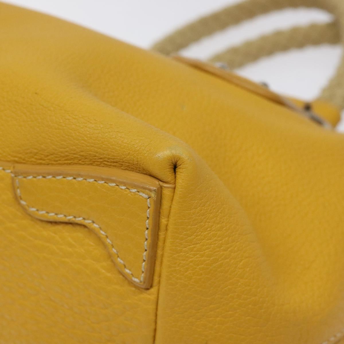 Prada, Yellow, Leather, handbag