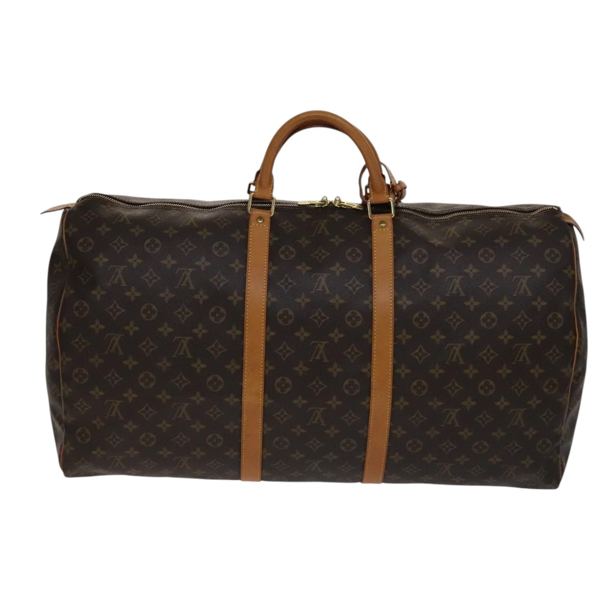 Louis Vuitton Keepall 60, Brown, Canvas, travel