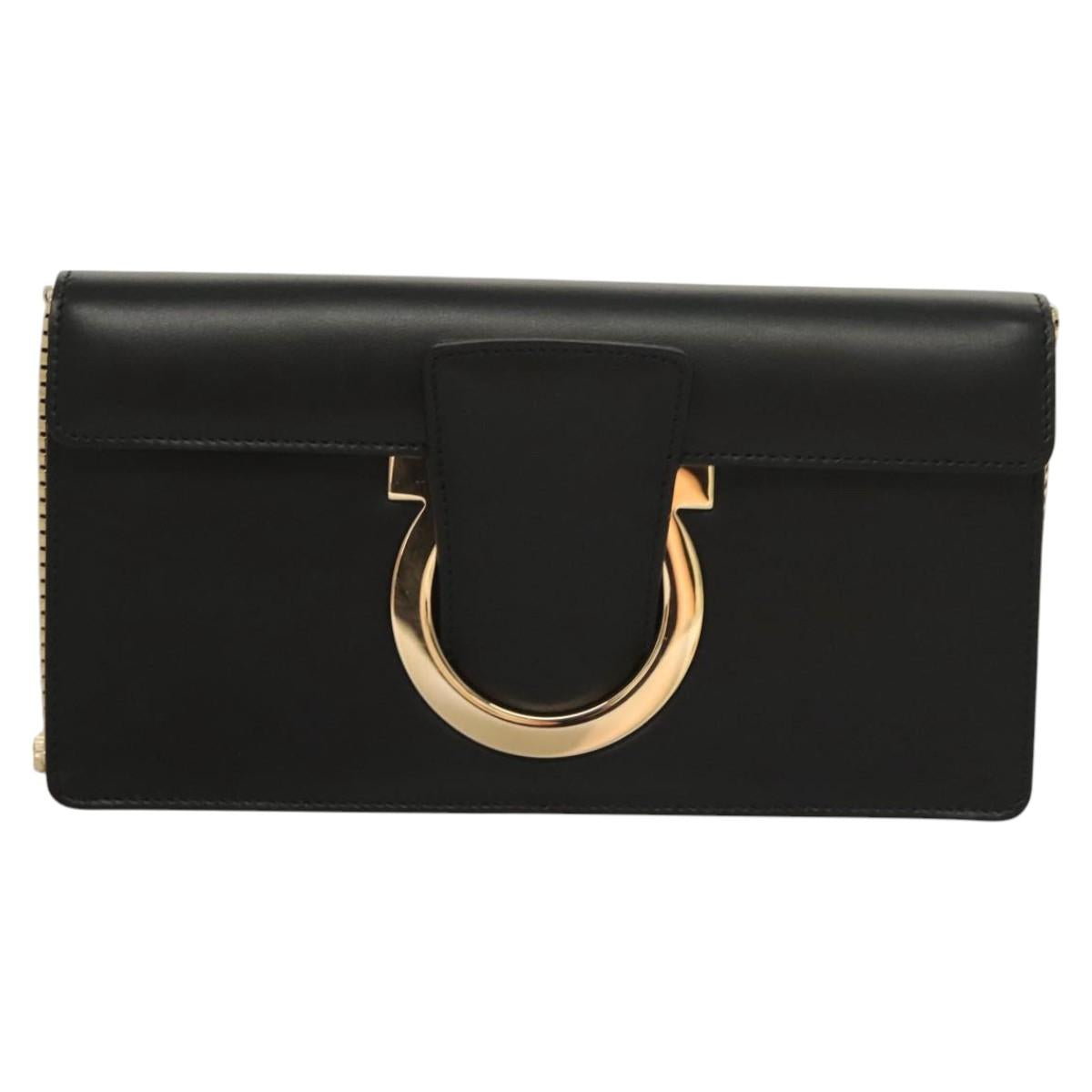 Salvatore Ferragamo Thalia, Black, Leather, shoulder