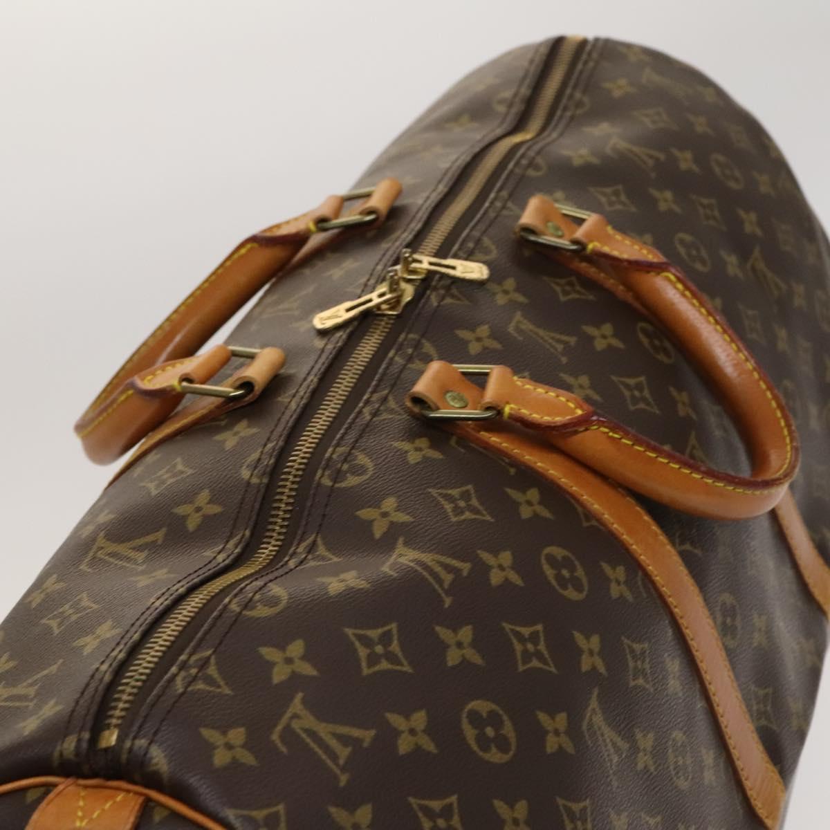 Louis Vuitton Keepall 55, Brown, Canvas, travel