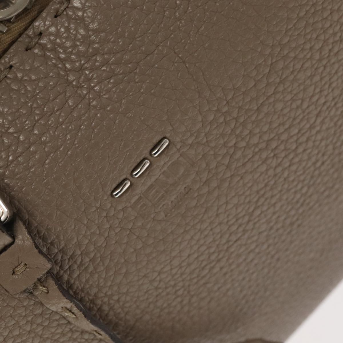 Fendi Lei Selleria, Beige, Leather, handbag
