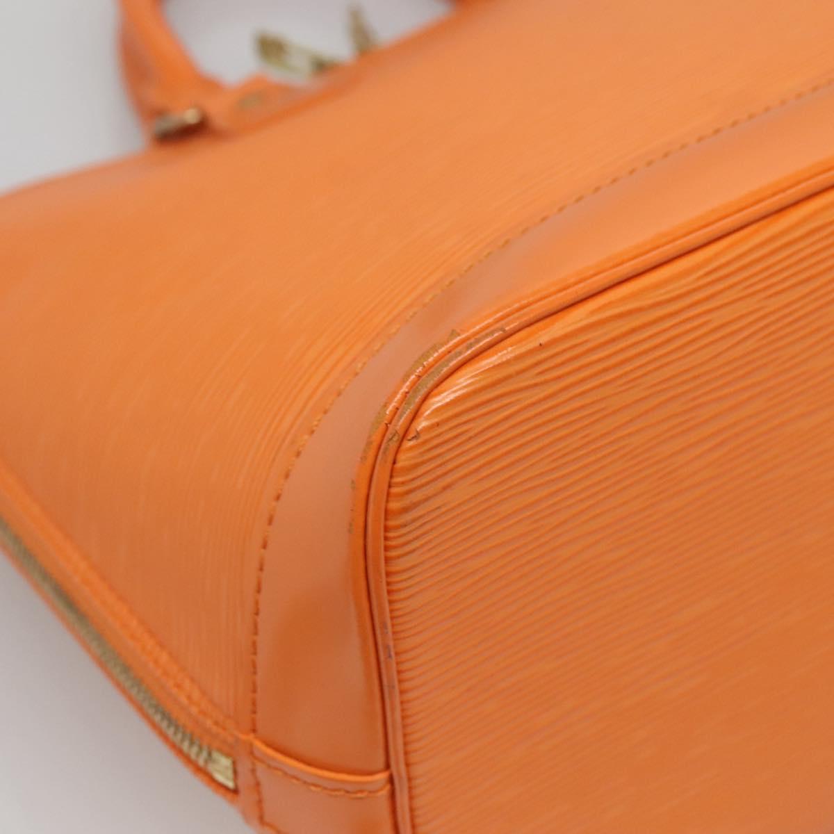 Louis Vuitton Alma, Orange, Leather, handbag