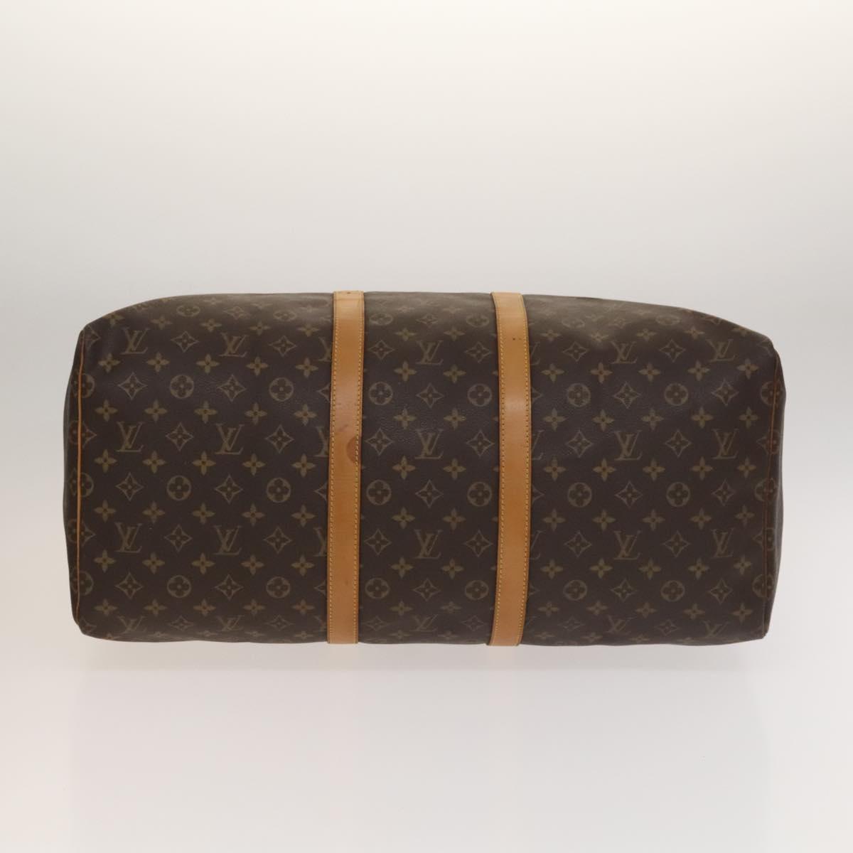 Louis Vuitton Keepall 55, Brown, Canvas, travel