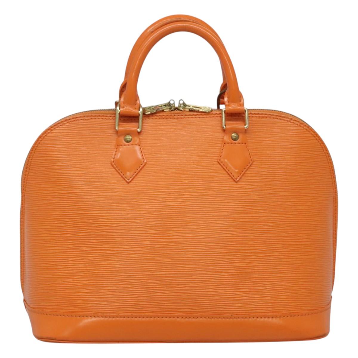 Louis Vuitton Alma, Orange, Leather, handbag