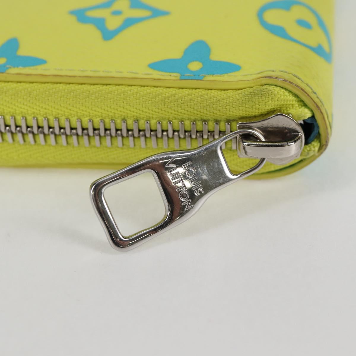 Louis Vuitton Zippy Wallet Vertical, Yellow, Canvas, wallet