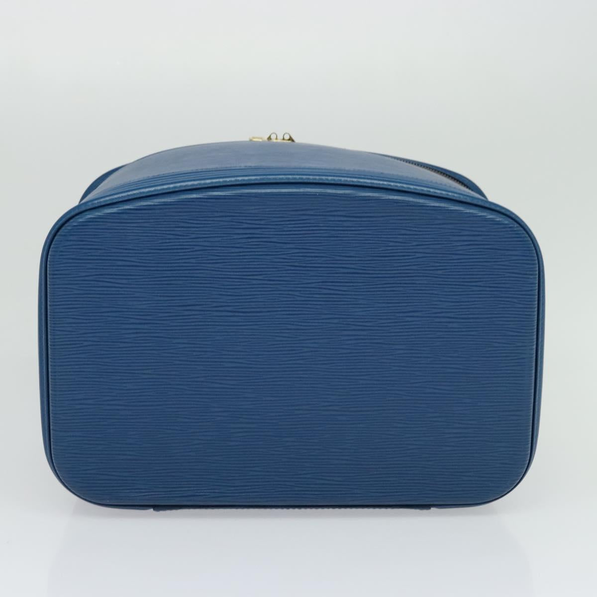 Louis Vuitton Nice, Blue, Leather, handbag