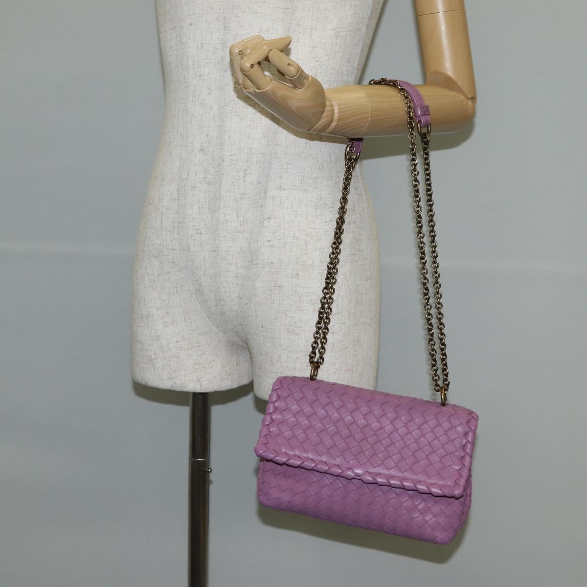 Bottega Veneta Olimpia, Purple, Leather, shoulder