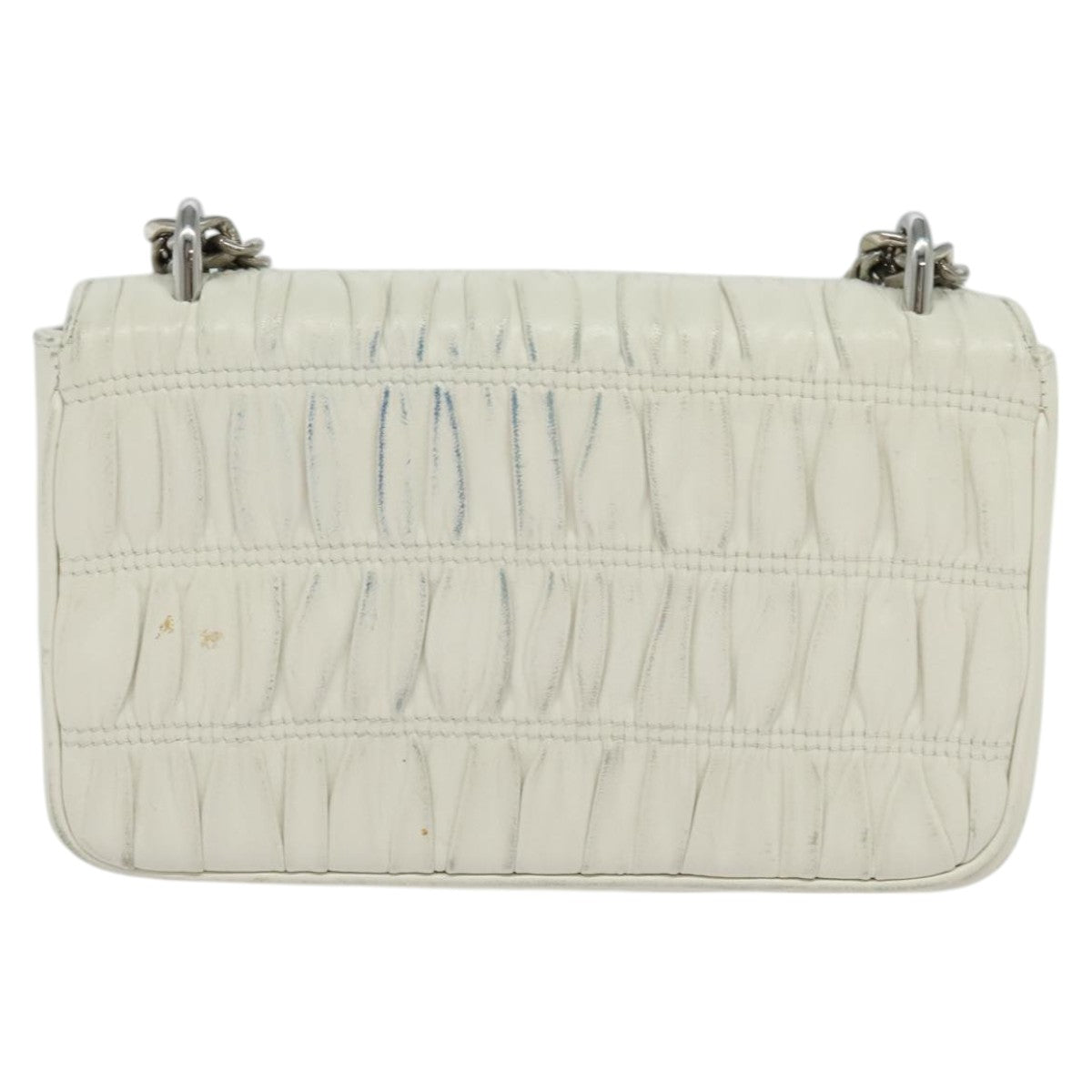 Prada Nappa gauffré, White, Leather, shoulder