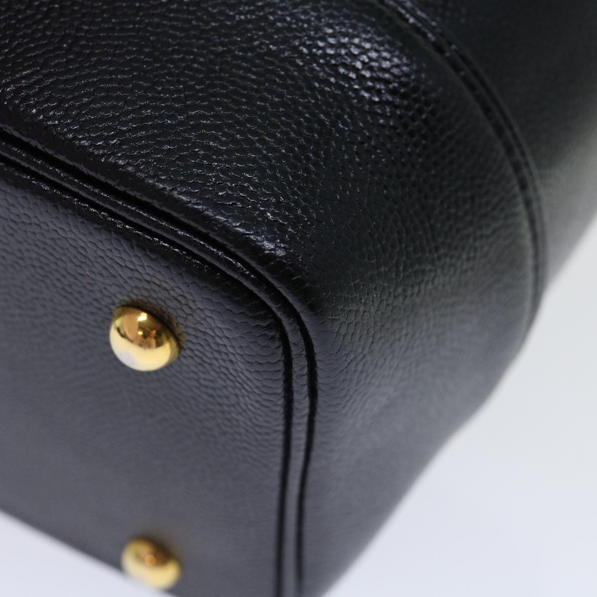 Versace Vanity, Black, Leather, handbag